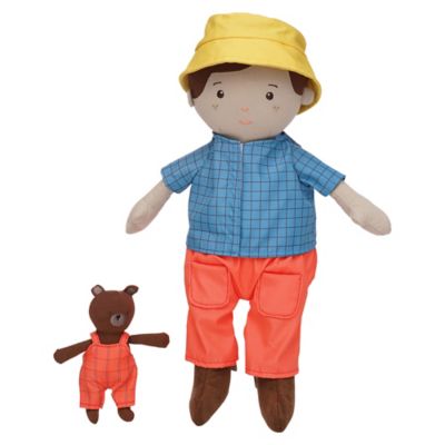 Manhattan Toys Playdate Friends Alex Machine Washable and Dryer Safe Doll with Mini Bear Stuffed Animal, 14 in.
