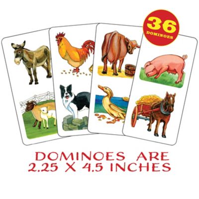 Image showing  Farm Animal Dominoes Game, For Ages 3+