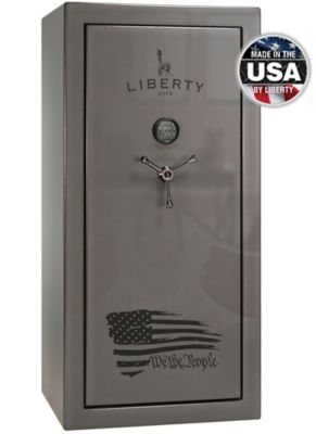 Liberty Safe We The People, 30 Long Gun + 4 Handgun, E-Lock, 60 Min. Fire Rating, Gun Safe, Gray Gloss