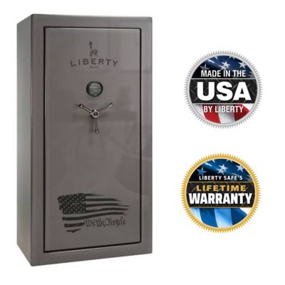 Liberty Safe Liberty, We the People, 30 Long Gun + 4 Handgun, E-Lock, 60-Min Gun Safe, Gray Gloss