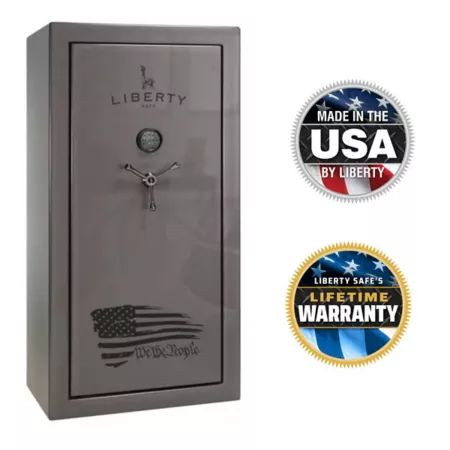 Liberty Safe Liberty We the People 30 Long Gun + 4 Handgun E-Lock 60 Minute Gun Safe Gloss Gray Gun Safes