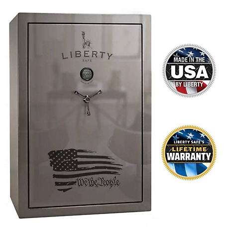 Liberty Safe We the People, 60 Long Gun + 6 Handgun, E-Lock, 60-Min Gun Safe, Gray Gloss