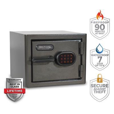 Sanctuary Diamond .79 cu. ft. Fireproof/Waterproof Home & Office Digital Lock Safe, Dark Gray Hammertone, SA-DIA1-DP