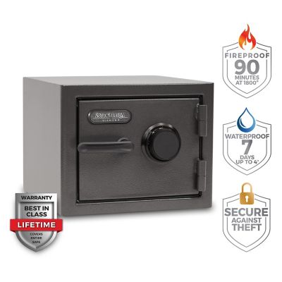 Sanctuary Diamond 0.79 cu. ft. Fireproof/Waterproof Home & Office Safe with Combination Lock, Dark Gray, SA-DIA1COM-DP