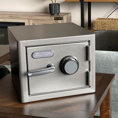 Image showing 5 th Sanctuary 0.79 cu. ft. Combination Lock Diamond Fireproof/Waterproof Home and Office Safe, Dark Gray