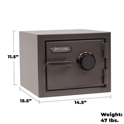 Image showing 6 th Sanctuary 0.79 cu. ft. Combination Lock Diamond Fireproof/Waterproof Home and Office Safe, Dark Gray