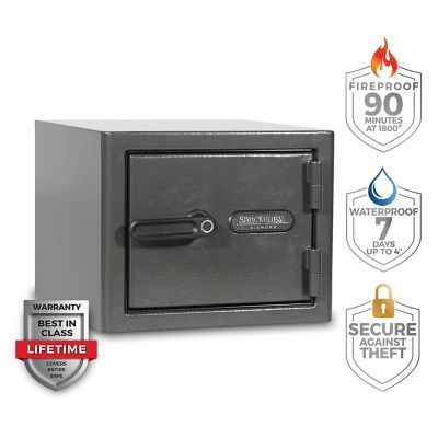 Sanctuary Diamond 0.79 cu. ft. Fireproof/Waterproof Home & Office Safe with Biometric Lock, Dark Gray Hammertone, SA-DIA1BIO-DP