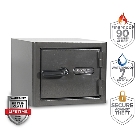 Sanctuary Diamond 0.79 cu. ft. Fireproof/Waterproof Home & Office Safe with Biometric Lock, Dark Gray Hammertone, SA-DIA1BIO-DP