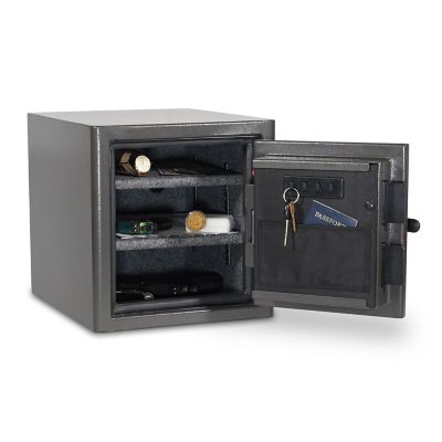 Image showing  1.32 cu. ft. Electronic Lock Diamond Fireproof/Waterproof Home and Office Safe, Dark Gray, 17.5 in. x 14.5 in.