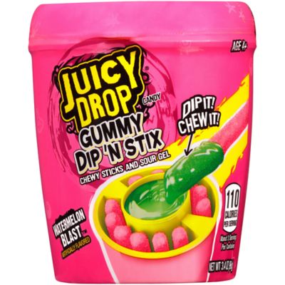 Topps Juicy Drop Gummy Dip N Stix, 3.4 oz.