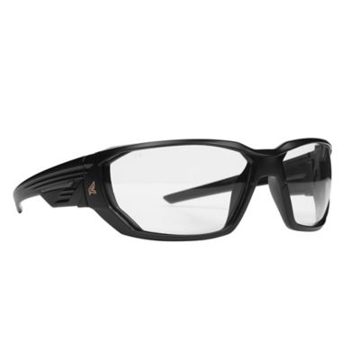 Edge Eyewear Dawson Safety Glasses, Black Frame, Clear Vapor Shield Lenses