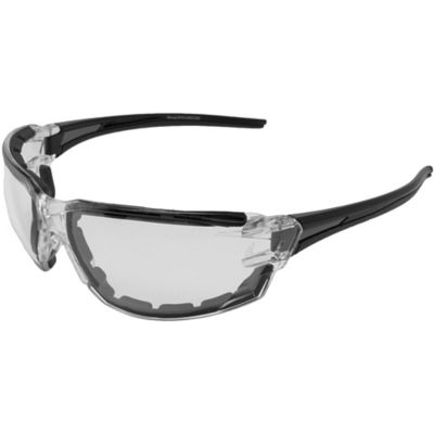 Edge Eyewear Nevosa Protective Glasses, Black Frame with Gasket, Clear Standard Anti-Fog Lenses