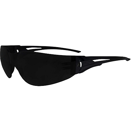 Edge Eyewear Viso Protective Glasses, Black Frame, Smoke Lenses, 200 pk.