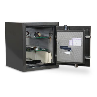 Image showing  1.96 cu. ft. Electronic Lock Platinum Fireproof/Waterproof Home and Office Safe, Dark Gray Metallic