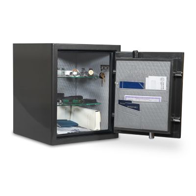 Image showing  3.32 cu. ft. Electronic Lock Platinum Fireproof/Waterproof Home and Office Safe, Dark Gray Metallic