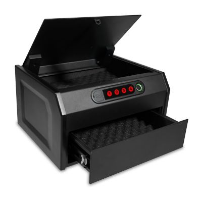 Image showing  1 Gun 0.31 cu. ft. Biometric and Digital Lock Home Defense Dual Access Quick Access Gun Vault