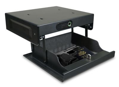 Image showing  1 Gun 0.09 cu. ft. Biometric Home Defense Under Counter Quick Access Gun Vault