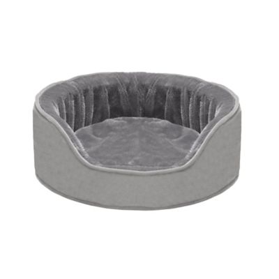 Image showing 1 th FurHaven Plush and Velvet Orthopedic Oval Dog Bed