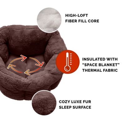 Image showing  Luxury Fur Warming Hi-Lo Cuddler Pet Bed