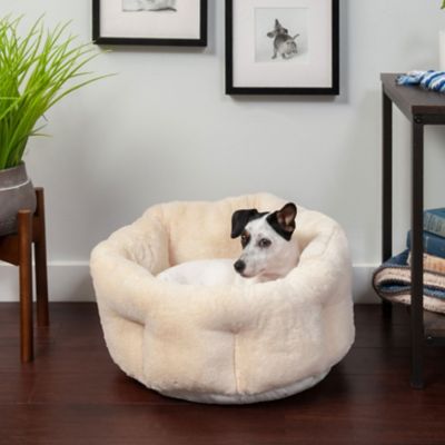 Image showing 7 th FurHaven Luxury Fur Warming Hi-Lo Cuddler Pet Bed
