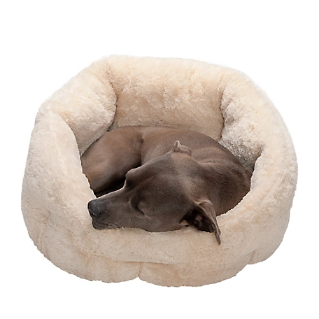 FurHaven Luxury Fur Warming Hi-Lo Cuddler Pet Bed