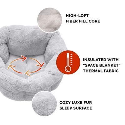 Image showing  Luxury Fur Warming Hi-Lo Cuddler Pet Bed
