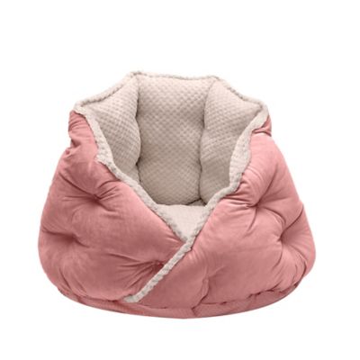 Image showing  Minky Faux Fur and Velvet Calming Hug Pet Bed