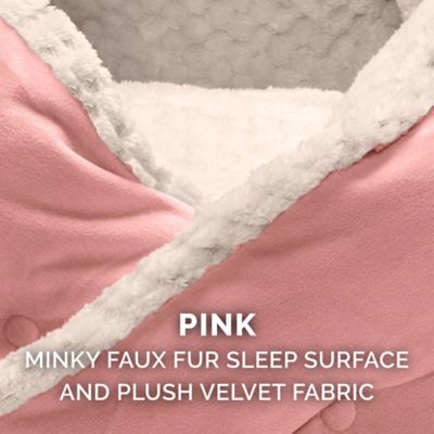 Image showing 7 th FurHaven Minky Faux Fur and Velvet Calming Hug Pet Bed