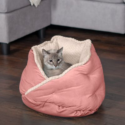 Image showing 9 th FurHaven Minky Faux Fur and Velvet Calming Hug Pet Bed