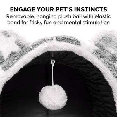 Image showing  Starry Cave Teddy Bear Fleece and Faux Fur Dog Bed