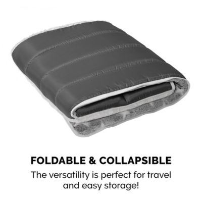 Image showing  Starry Cave Teddy Bear Fleece and Faux Fur Dog Bed