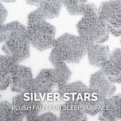 Image showing 6 th FurHaven Starry Cave Teddy Bear Fleece and Faux Fur Dog Bed