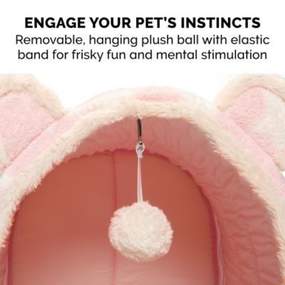 Image showing  Starry Cave Teddy Bear Fleece and Faux Fur Dog Bed