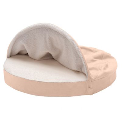 FurHaven Snuggery Burrow Faux Sheepskin Memory Foam Dog Bed