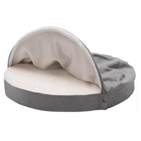 FurHaven Snuggery Burrow Faux Sheepskin Memory Foam Dog Bed Covered Dog Beds