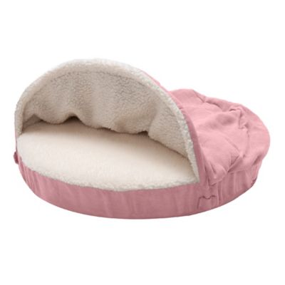 FurHaven Snuggery Burrow Faux Sheepskin Memory Foam Dog Bed