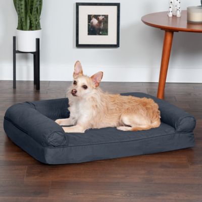 Image showing 9 th FurHaven Quilted Orthopedic Sofa Dog Bed