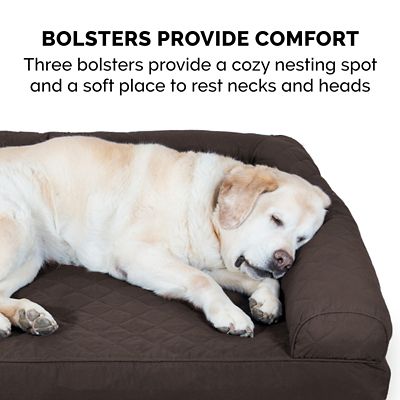 Image showing 4 th FurHaven Quilted Orthopedic Sofa Dog Bed