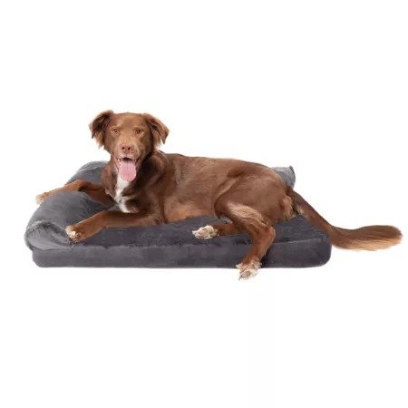 FurHaven Luxury Plush Velvet Lounger Cooling Gel Foam Dog Sofa Bed Orthopedic Dog Beds