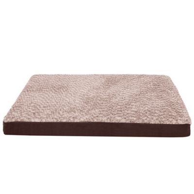 Image showing  Two-Tone Faux Fur and Suede Deluxe Orthopedic Dog Bed
