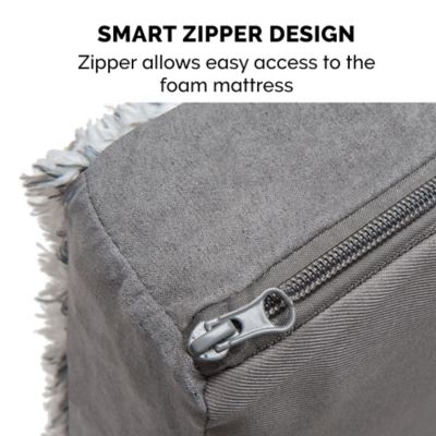 Image showing 8 th FurHaven Two-Tone Faux Fur and Suede Deluxe Orthopedic Dog Bed