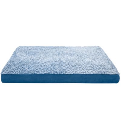 Image showing 1 th FurHaven Two-Tone Faux Fur and Suede Deluxe Orthopedic Dog Bed