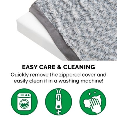 Image showing 6 th FurHaven Two-Tone Fur and Suede Deluxe Full Support Solid Orthopedic Dog Bed