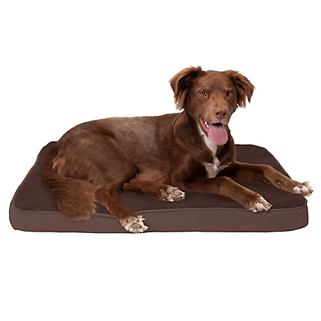 FurHaven Terry and Suede Deluxe Memory Foam Dog Bed