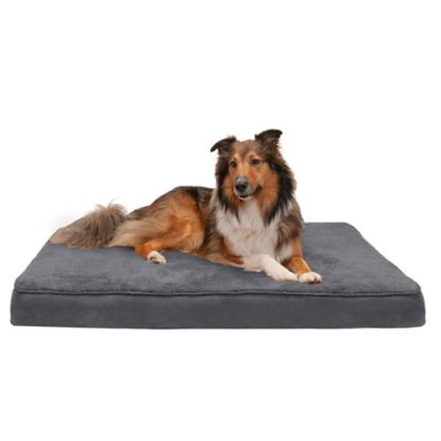 FurHaven Terry and Suede Deluxe Memory Foam Dog Bed