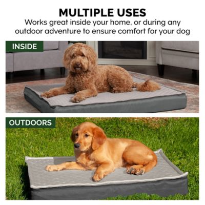 Image showing 7 th FurHaven Quilted Top Convertible Indoor/Outdoor Deluxe Memory Foam Dog Bed
