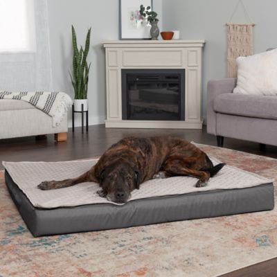 Image showing 9 th FurHaven Quilted Top Convertible Indoor/Outdoor Deluxe Memory Foam Dog Bed