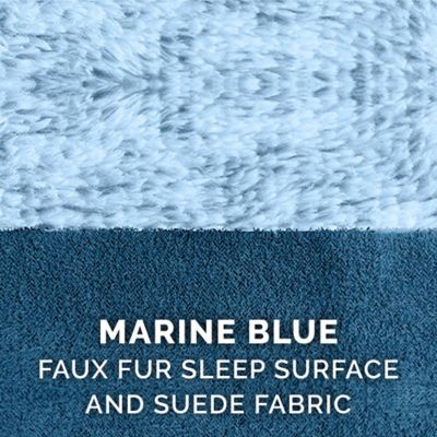 Image showing 9 th FurHaven Two-Tone Faux Fur and Suede Deluxe Cooling Gel Foam Dog Bed