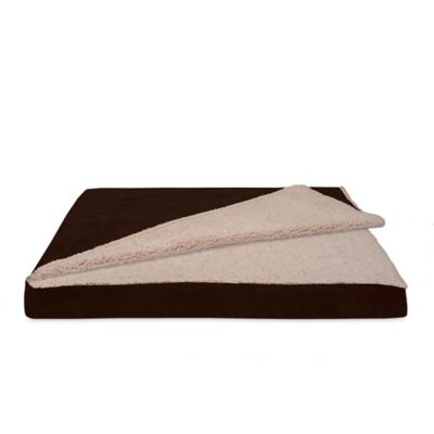 Image showing 9 th FurHaven Berber and Suede Blanket Top Orthopedic Mattress Dog Bed