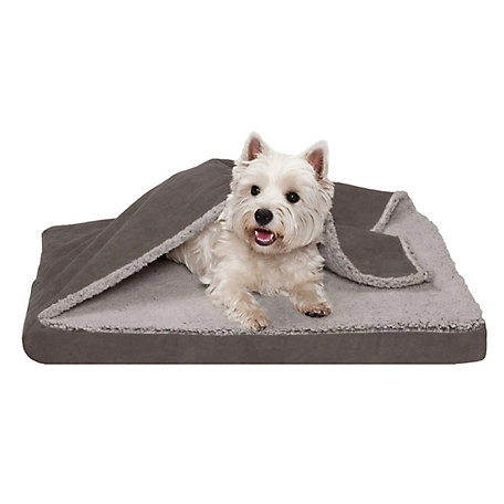 FurHaven Berber and Suede Blanket Top Orthopedic Mattress Dog Bed